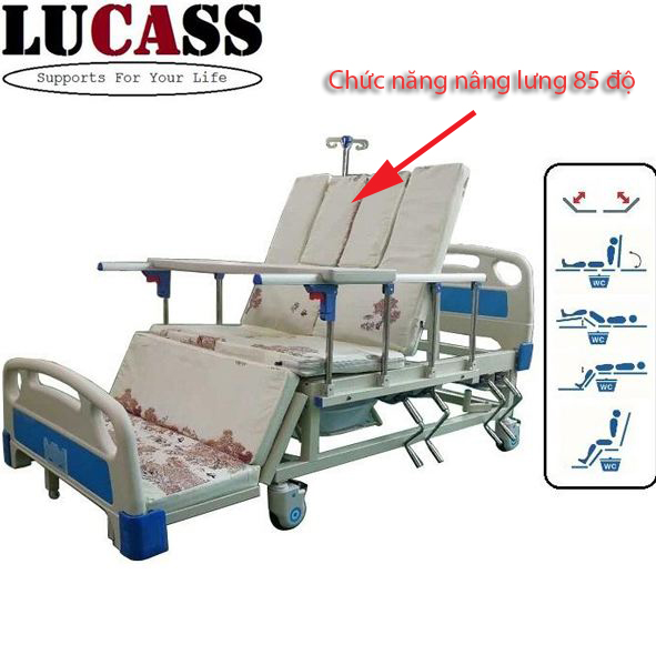 Giường bệnh 4 tay quay