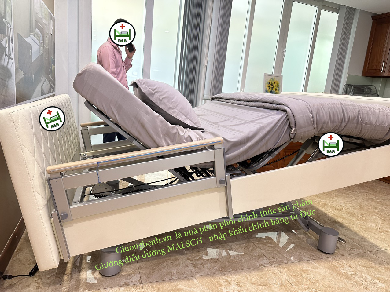 Giường điều dưỡng  người già AURA LOFT rộng 1.2m