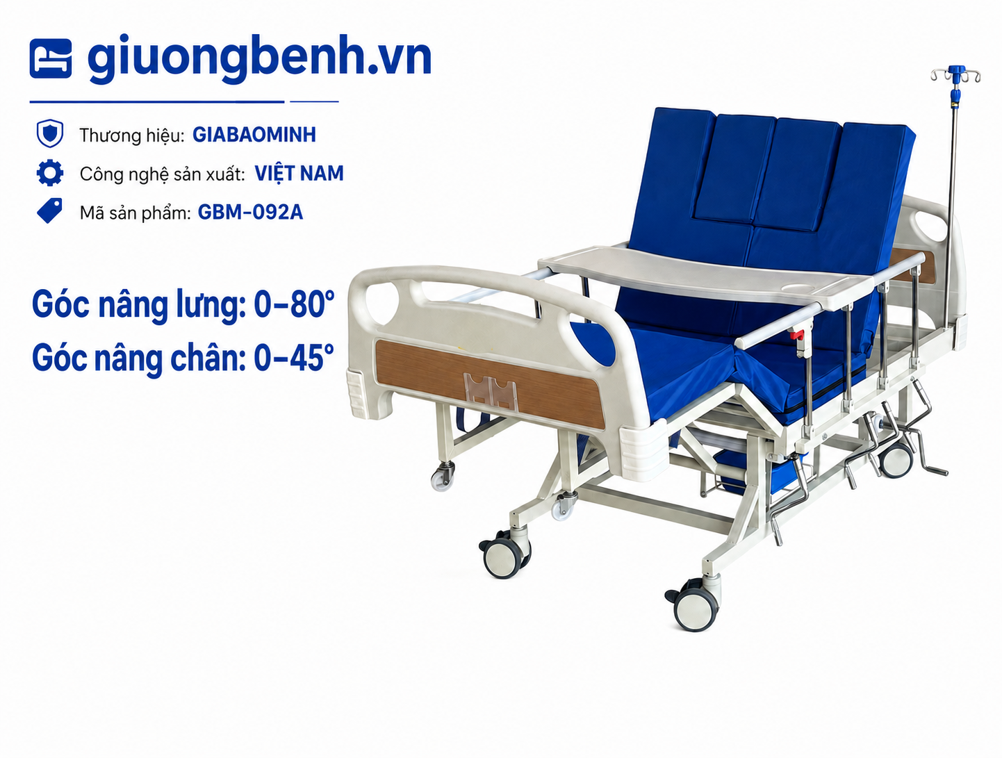 Giường 4 tay quay đa năng GBM GBM-092A